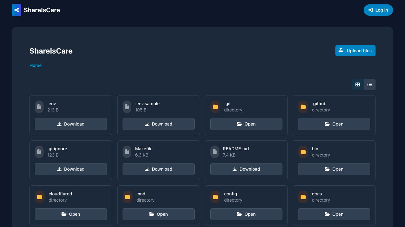 Vista previa de ShareIsCare
